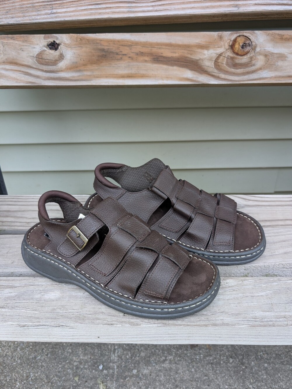 Route 66 Men's Brown Fisherman Sandals Size 13 Vintage Y2K